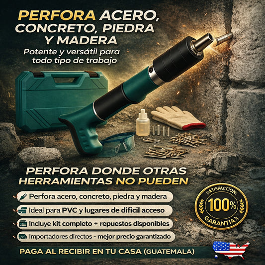 PISTOLA REMACHADORA I Potencia real para trabajos difíciles + 3 accesorios GRASTIS