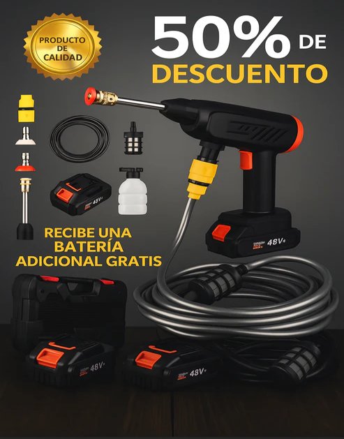 WashPro™ | Hidrolavadora portátil + 8 accesorios GRATIS | Envio GRATIS